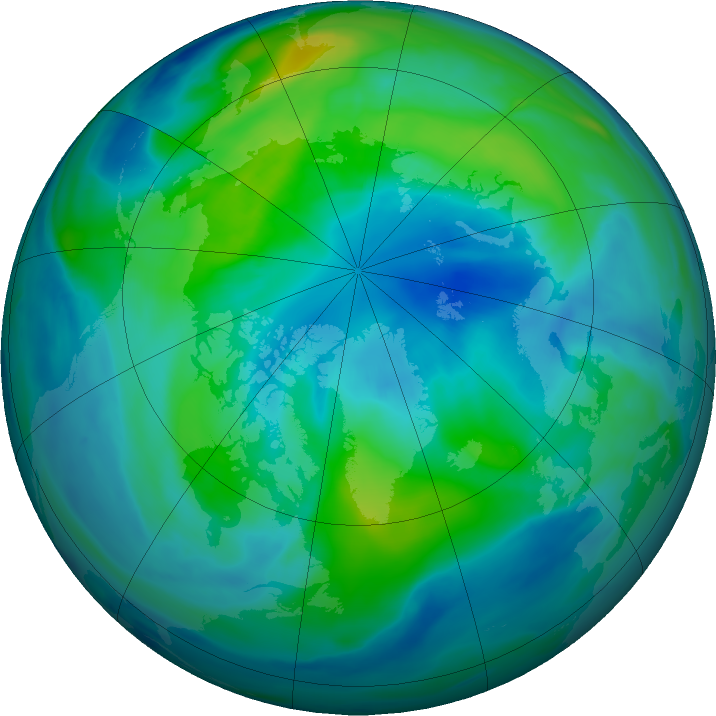 Arctic ozone map for 06 October 2020